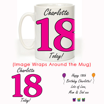 Personalised 18th Birthday Mug For Her