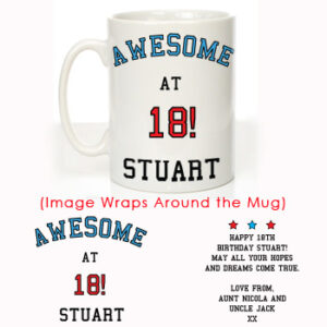 Personalised "Awesome at" Birthday Mug For Him