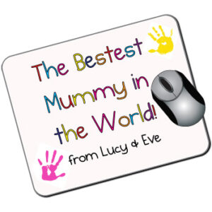 The Bestest Mummy in the World Personalised Mousemat