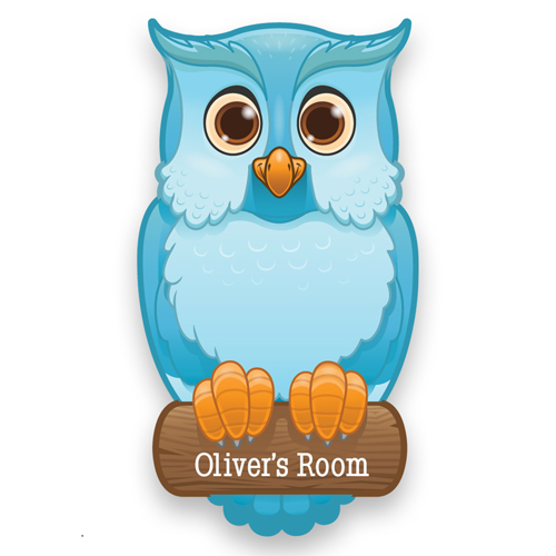Blue Owl Door Plate
