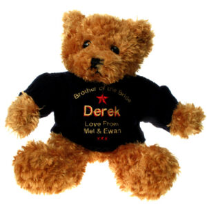 Personalised Brown Brother of the Bride Teddy Bear
