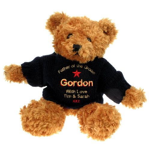 Personalised Brown Father of the Groom Teddy Bear