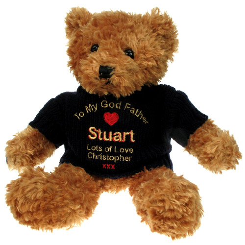 Personalised God Father Brown Teddy Bear