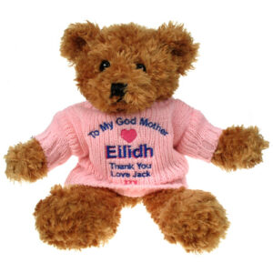 Personalised Brown Teddy Bear: God Mother