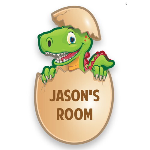 Dinosaur Bedroom Door Plate