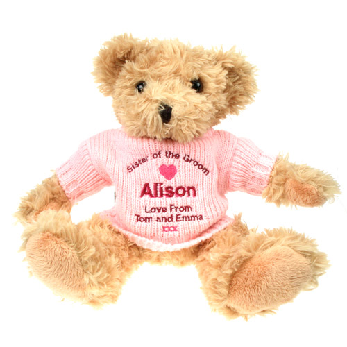 Personalised Sister of the Groom Teddy Bear