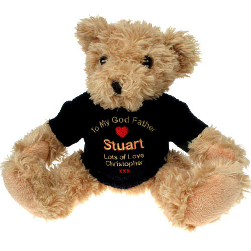 Personalised God Father Light Brown Teddy Bear
