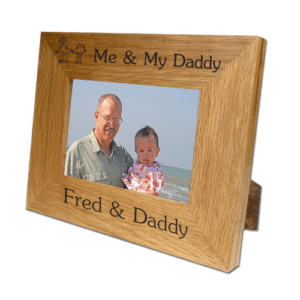 Engraved Me and My Daddy Oak Frame: Son