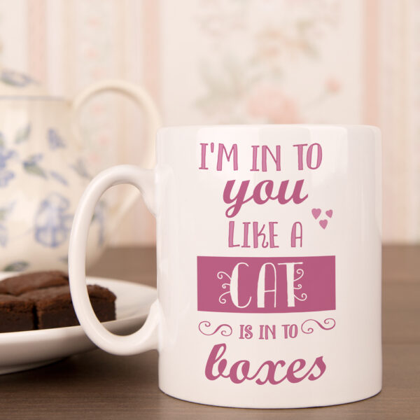 Personalised I'm Into You Like A Cat Is Into Boxes Mug