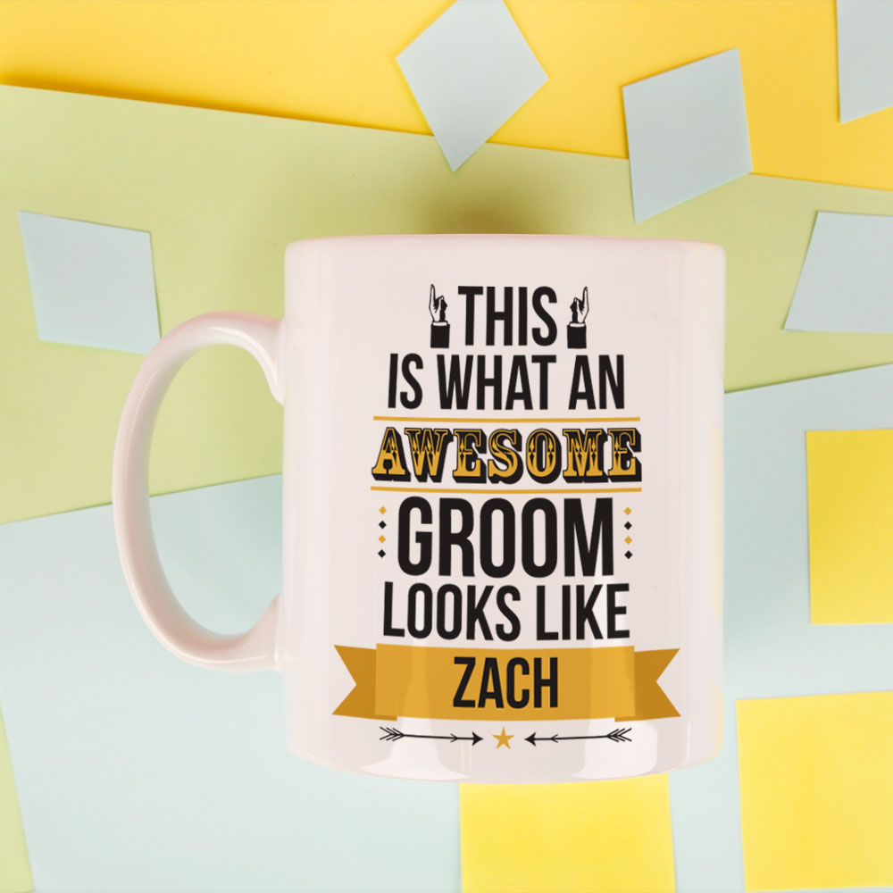 Personalised Awesome Groom Mug
