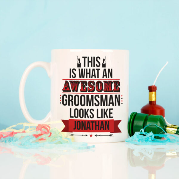 Personalised Awesome Groomsman Mug