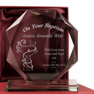 Personalised Baptism Glass Gift