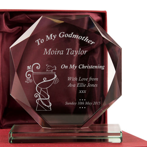 Personalised My Godmother Cut Glass Award
