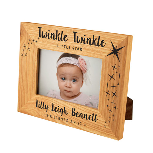 Twinkle Twinkle Little Star Oak Photo Frame