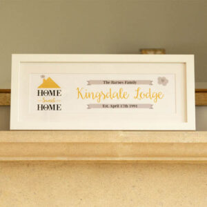 Home Sweet Home Personalised Frame: Gold