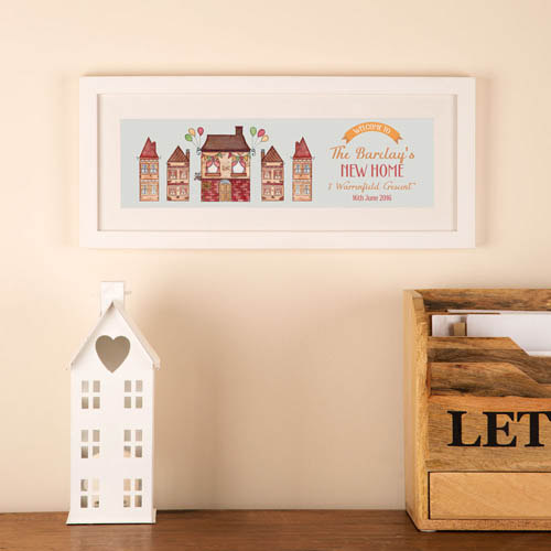 Personalised Illustrated New Home Frame: Watercolour