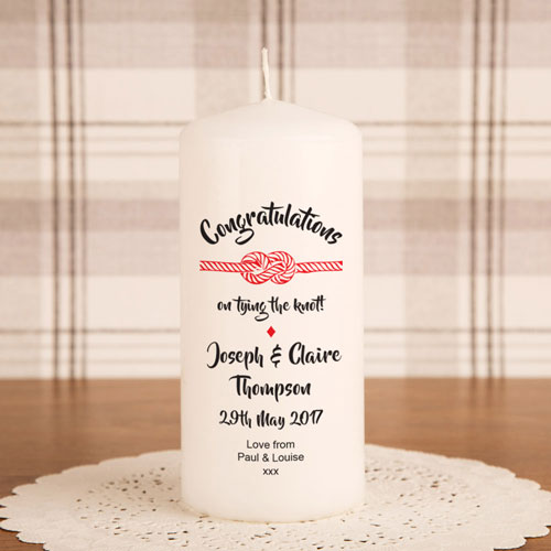 Wedding Knot Printed Candle