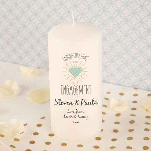 Engagement Printed Candle