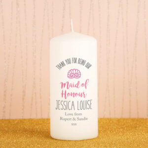 Maid of Honour Printed Candle