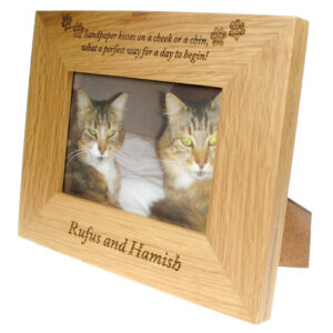 Engraved Photo Frame For Cats