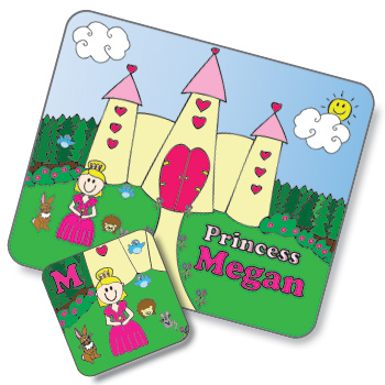 Princess Design Placemat and Coaster Set