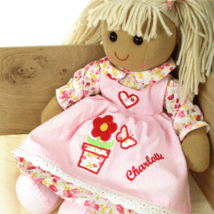 Personalised Powell Craft Rag Doll: Flowergirl