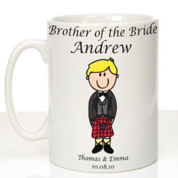 Personalised Mug for Brother of the Bride: Scottish