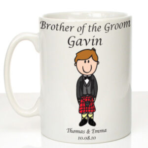 Personalised Mug for Brother of the Groom: Scottish