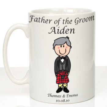 Personalised Mug for Father of the Groom: Scottish
