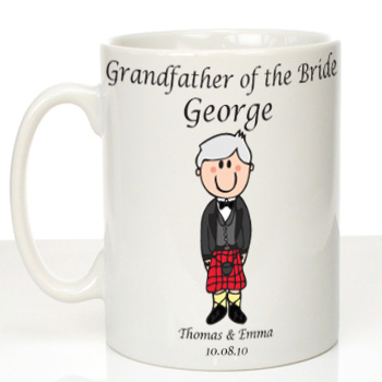 Personalised Mug for Grandfather of the Bride: Scottish