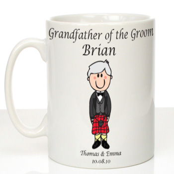 Personalised Mug for Grandfather of the Groom: Scottish