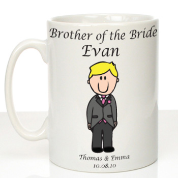 Personalised Mug for Brother of the Bride: Traditional
